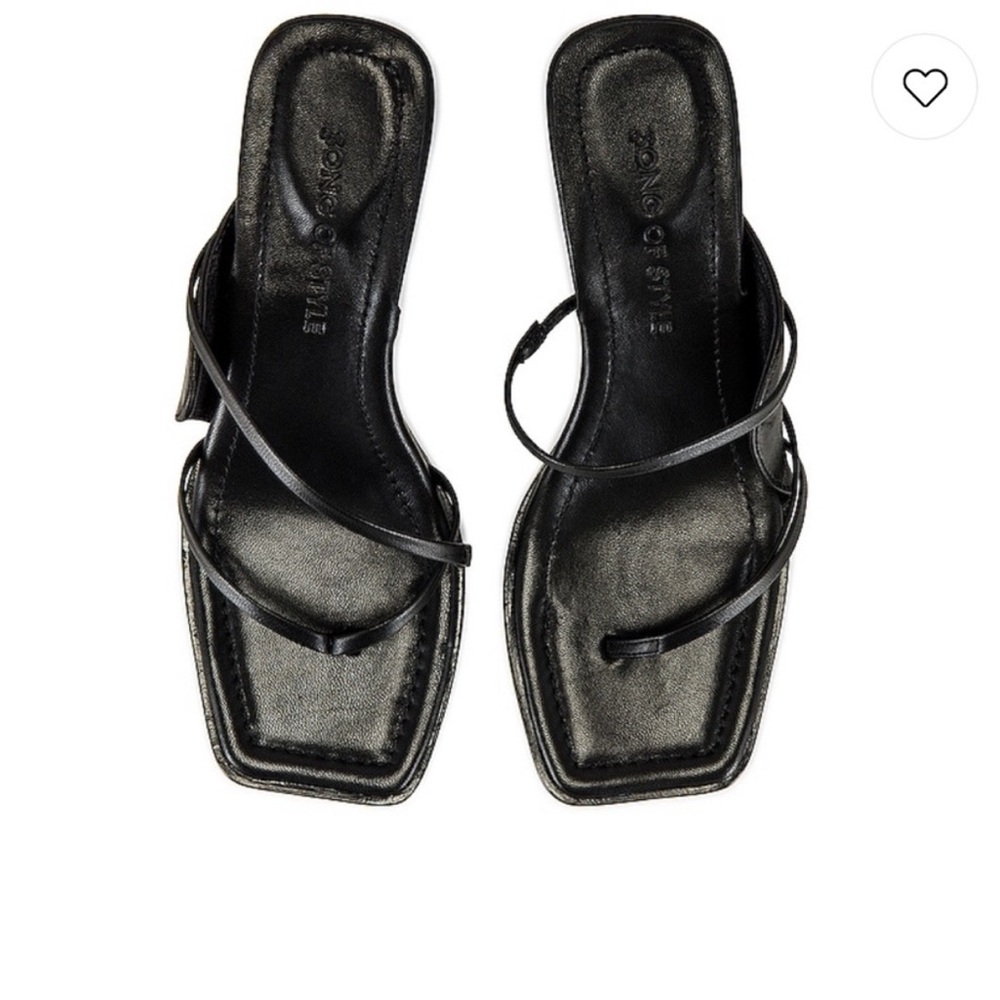 Song Of Style Isla Heels in Black Square Toe Revolve - Picture 2 of 4